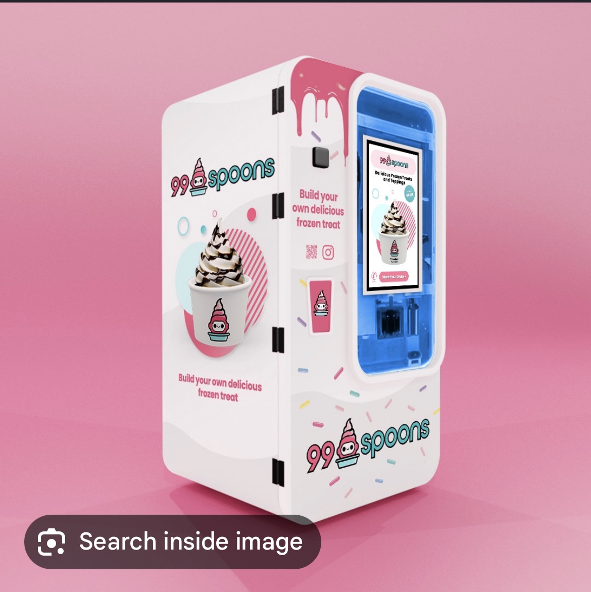 99 Spoons build-your-own soft serve vending kiosk